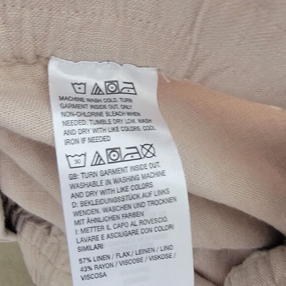 Naturals d&co. womens linen blend pants size 1X Drawstring waist minimalist - Picture 9 of 9